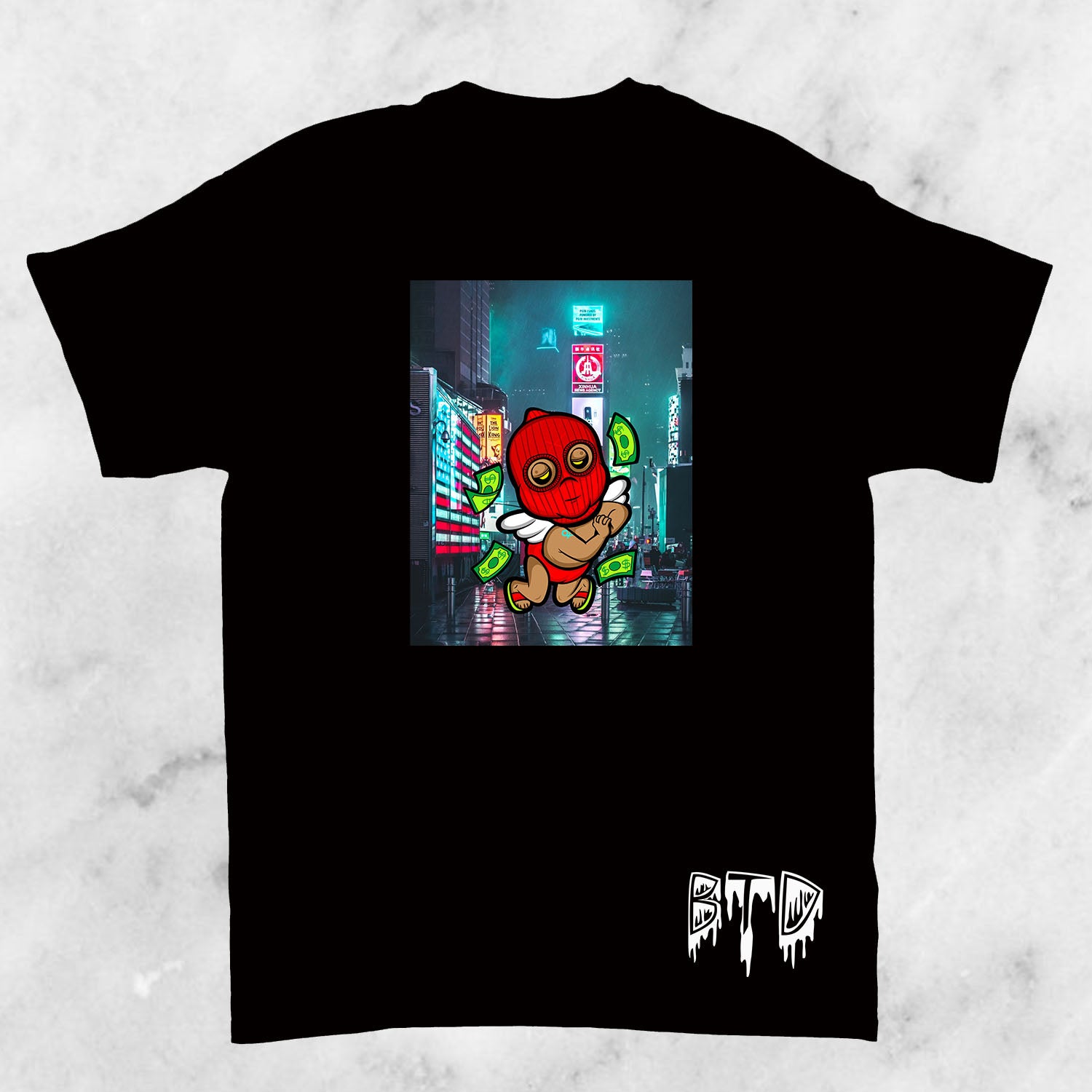 Red Mask Money Angel Tee